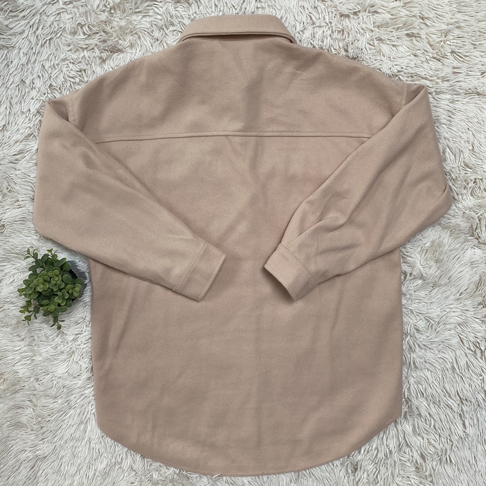 Staccato Button Down Shacket Tan - image 4